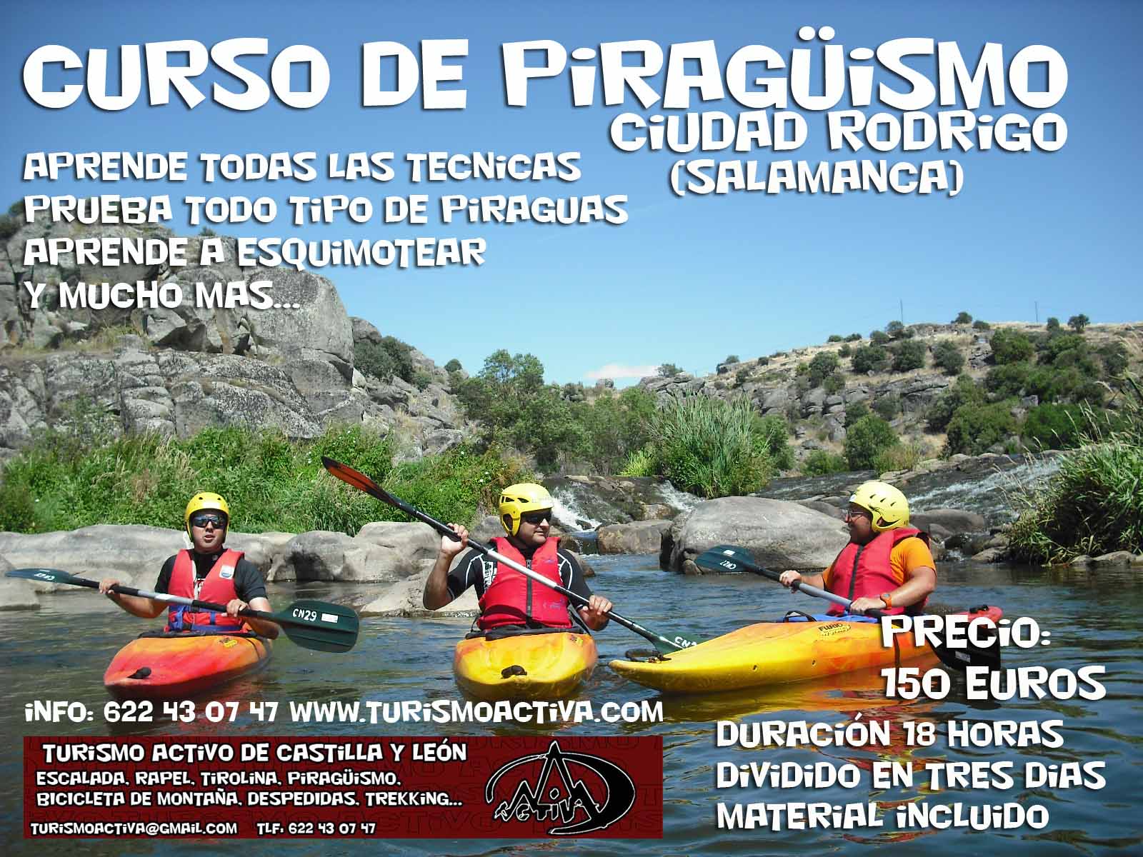 curso de piragüismo en Salamanca