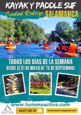 kayak, piraguas , paddle surf en Salamanca