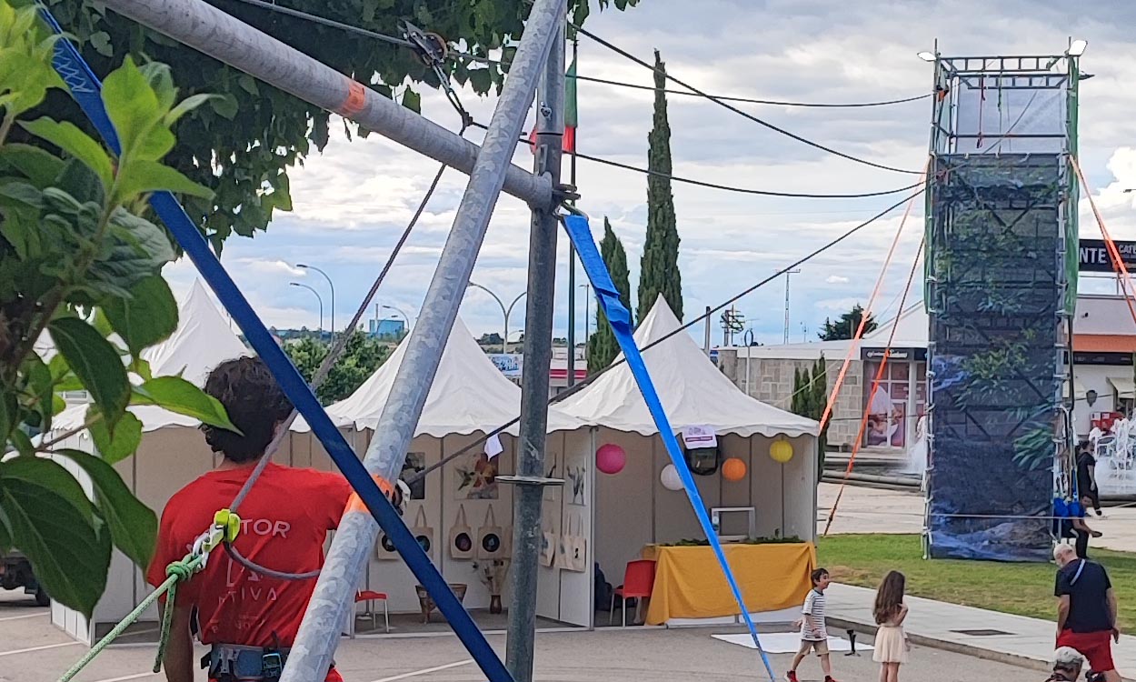 rocodromo y tirolina portatil Salamanca