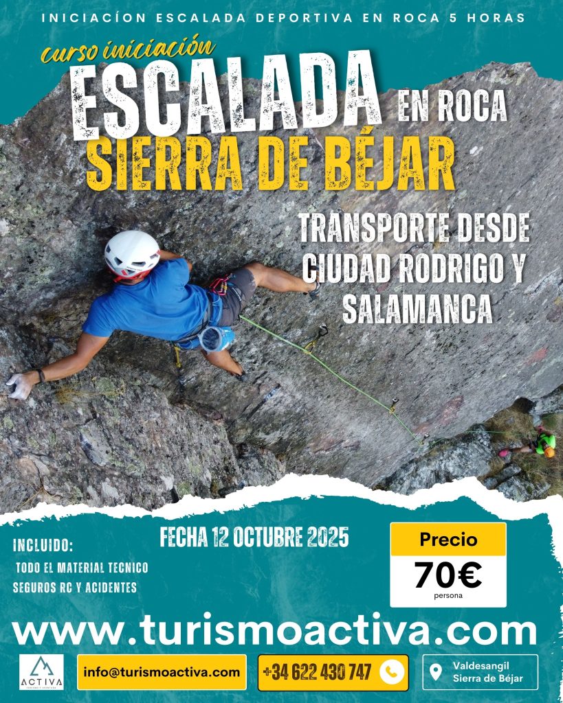 Curso escalada deportiva en Sierra de Bejar